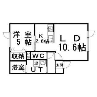 Cottageひなた【1階】の間取り