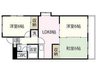 プロムナード洲崎 III棟【3階】の間取り
