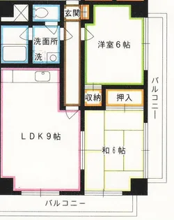 グリーンサンハイツ【5階】の間取り