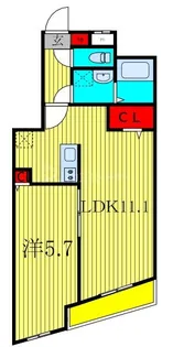 グランディオ検見川【1階】の間取り