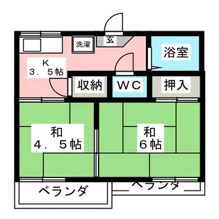 三ツ境マンション【2階】の間取り
