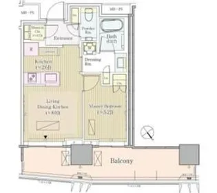 パークコート赤坂檜町ザ・タワー【19階】の間取り