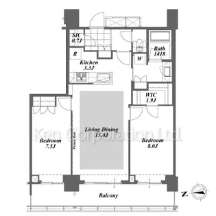 Brillia ist Tower 勝どき【38階】の間取り