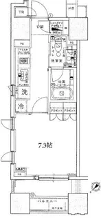 Brillia銀座id【5階】の間取り