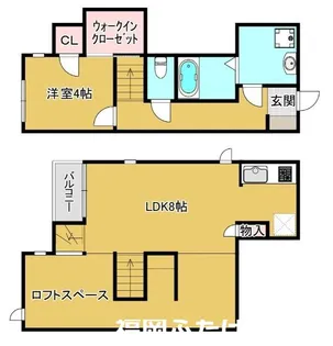 CB二日市アンテレ【2階】の間取り