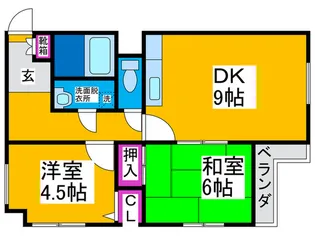 ガ-デンパレス深井【4階】の間取り