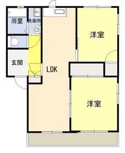 フォンテ月見ヶ丘弐番館【1階】の間取り