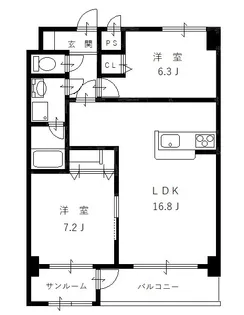 メゾン・ド・一光【10階】の間取り
