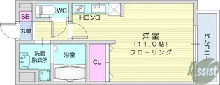 レーベンス柏木【3階】の間取り