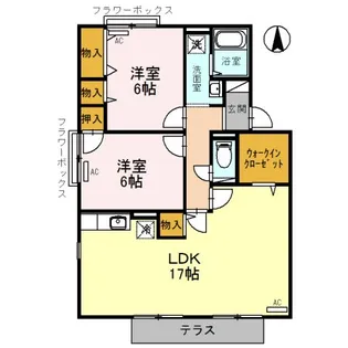 グリーンコート【1階】の間取り