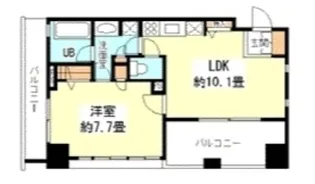 リバーレ月島【8階】の間取り
