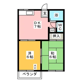 フォーブル赤菱【2階】の間取り