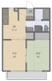 メルベーユ木元 A【2階】の間取り