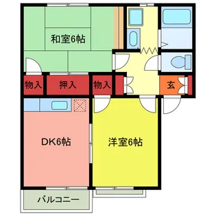 グランディール北坂戸【2階】の間取り