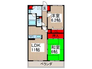 キングホームズ1番館A号棟【1階】の間取り