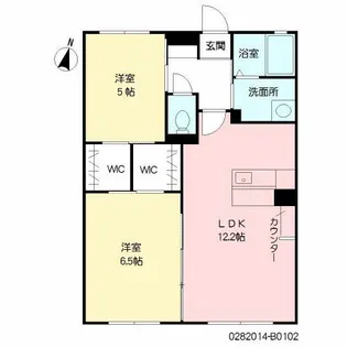 プロムナード夢咲 南棟【1階】の間取り