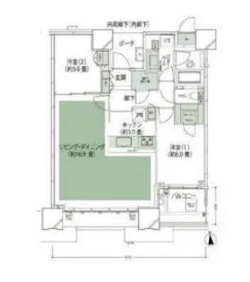 DEUX TOURS CANAL&SPA EAST【34階】の間取り