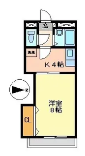 フローリッシュ秀【4階】の間取り