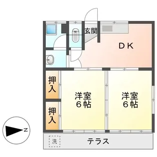 中畑荘 1【1階】の間取り