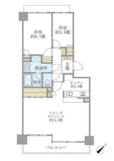 高輪パーク・ホームズ【9階】の間取り