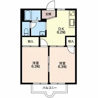 レジデンス開明【1階】の間取り