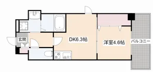 レシオ千里丘【4階】の間取り