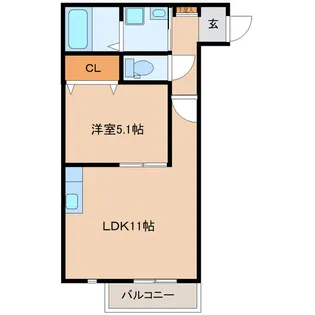 ブラン荒井A棟【2階】の間取り