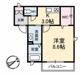 シャーメゾン多治米【2階】の間取り