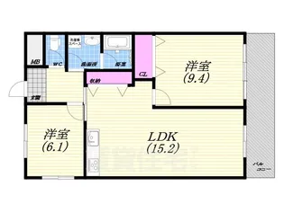 BECアーバン西宮北口【1階】の間取り