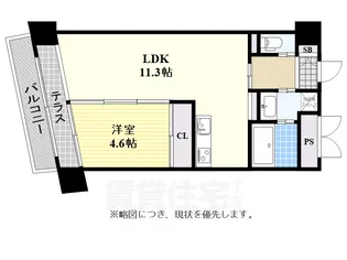 レジデンス住吉【3階】の間取り
