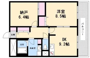 庚午北F2018ビル【6階】の間取り