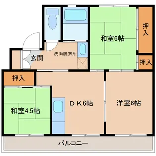 ファミール・烏帽子2号棟【2階】の間取り
