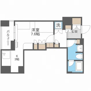 プライムメゾン大通公園【8階】の間取り