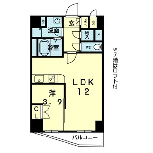 ライズ保田窪【6階】の間取り