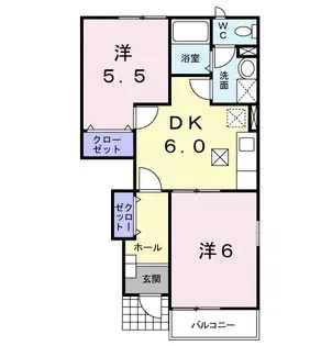 クラール・フリーデ【1階】の間取り