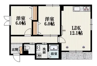 クレアール【1階】の間取り