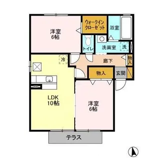 リビングタウンみどりの L【1階】の間取り