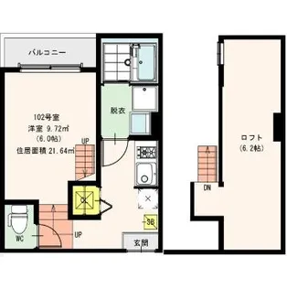 ルノンキュール【1階】の間取り