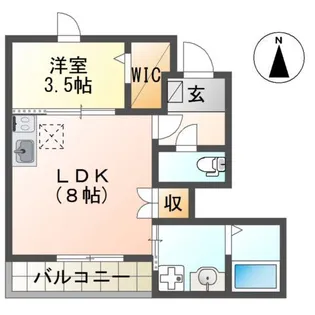 ウィング大和町【1階】の間取り