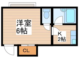 ミユキハイツ【2階】の間取り