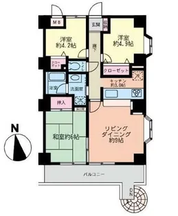 アーウィン戸塚ヒルズ【3階】の間取り
