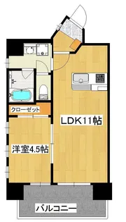 ロータス下荒田【3階】の間取り