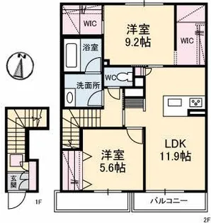ミラベル古江【2階】の間取り