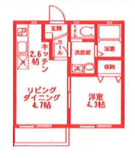ソレイユ港南【2階】の間取り