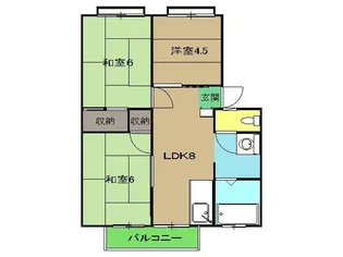 ルミエールA【1階】の間取り