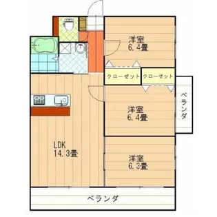 ファインコート【6階】の間取り