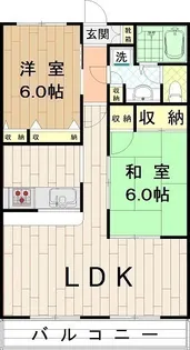 リバーヒルマンション【2階】の間取り