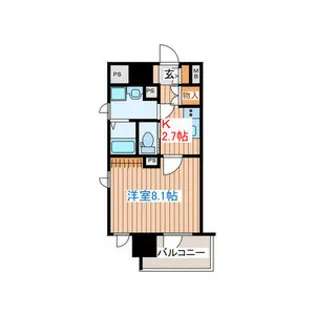Brighton East【5階】の間取り