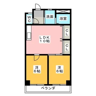 パークサイドなかしま【2階】の間取り