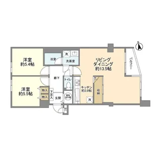 パレ二子玉川【1階】の間取り